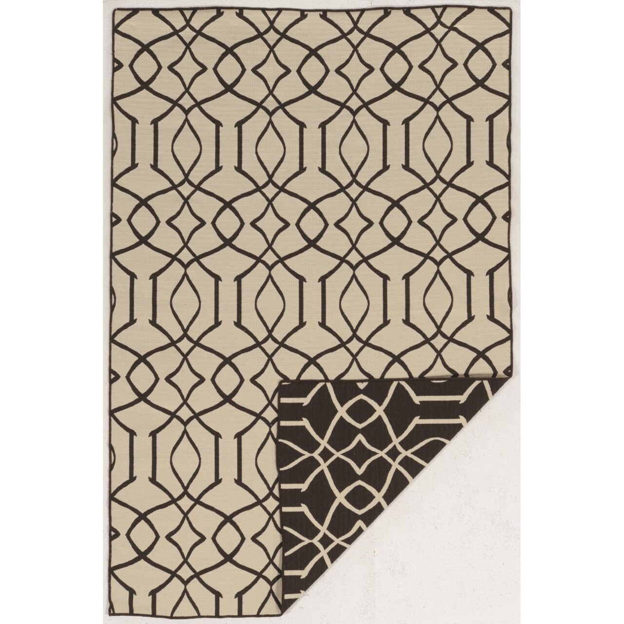 Salonika Reversible Irongate Rug Brown 5 X 8 Woven In Greece Flat Woven Design